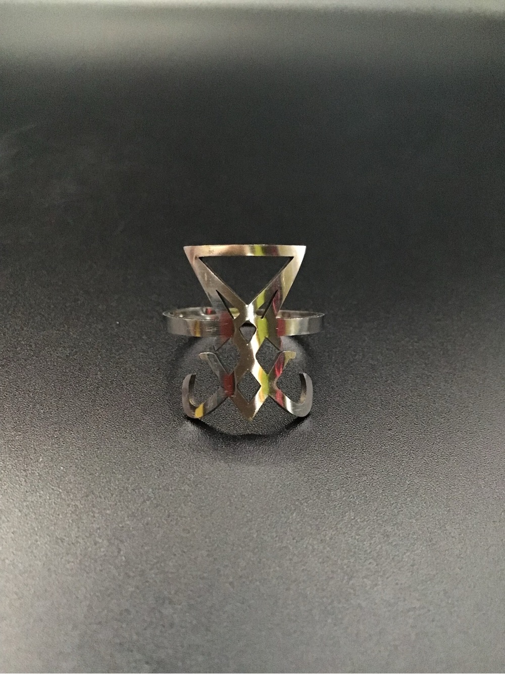 Stainless Steel Sigil of Lucifer Ring